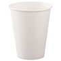 Solo Single-Sided Poly Paper Hot Cups, 8oz, White, 50/Bag, 20 Bags/Carton