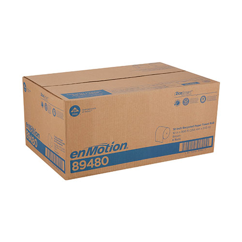 enMotion Recycled Paper Towel Roll, Brown, 89480, 800 Feet Per Roll, 6 Rolls Per Case