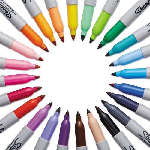 Sharpie® Fine Tip Permanent Marker, Assorted Colors, 24/Set