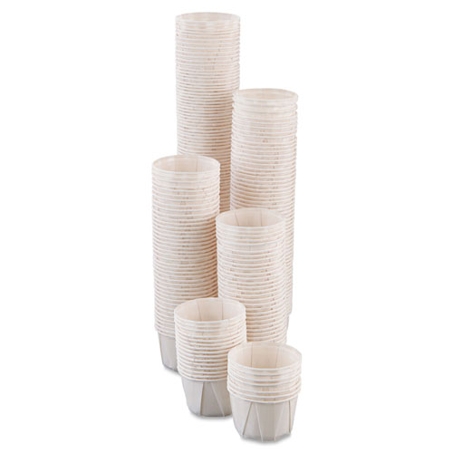 Dart Paper Portion Cups, 2oz, White, 250/Bag, 20 Bags/Carton