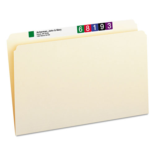 Smead Manila File Folders, Straight Tab, Legal Size, 100/Box