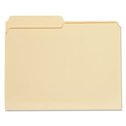 Universal Top Tab File Folders, 1/2-Cut Tabs: Assorted, Letter Size, 0.75" Expansion, Manila, 100/Box (UNV12112)