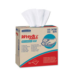 WypAll® General Clean X60 Cloths, POP-UP Box, 8.34 x 16.8, White, 118/Box, 10 Boxes/Carton (KIM34790CT)