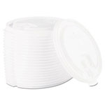 Solo Lift Back and Lock Tab Cup Lids, 10-24 oz Cups, White, 100/Sleeve, 10 Sleeves/Carton view 1