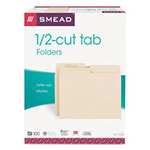Smead Manila File Folders, 1/2-Cut Tabs, Letter Size, 100/Box view 1