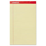 Universal Perforated Ruled Writing Pads, Wide/Legal Rule, Red Headband, 50 Canary-Yellow 8.5 x 14 Sheets, Dozen view 2