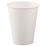 Solo Single-Sided Poly Paper Hot Cups, 8oz, White, 50/Bag, 20 Bags/Carton orginal image