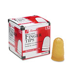 Swingline Rubber Finger Tips, 12 (Medium-Large), Amber, Dozen orginal image