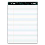 TOPS Docket Ruled Perforated Pads, Wide/Legal Rule, 50 White 8.5 x 11.75 Sheets, 12/Pack orginal image