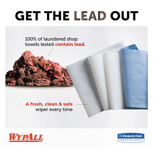 WypAll® X60 Cloths, POP-UP Box, White, 9 1/8 x 16 7/8, 126/Box, 10 Boxes/Carton