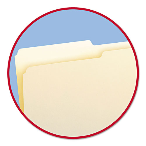 Smead Manila File Folders, 1/2-Cut Tabs, Legal Size, 100/Box