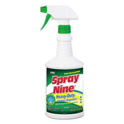 Spray Nine® Spray Nine Heavy Duty Cleaner/Degreaser/Disinfectant, Citrus Scent, 32 oz, Trigger Spray Bottle, 12/Carton (253-26832)