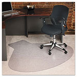 E.S. Robbins EverLife Chair Mats for Medium Pile Carpet, Contour, 66 x 60, Clear view 2