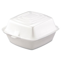 Dart Carryout Food Container, Foam, 1-Comp, 5 1/2 x 5 3/8 x 2 7/8, White, 500/Carton (50HT1DART)