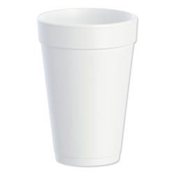 Dart Foam Drink Cups, 16oz, White, 25/Bag, 40 Bags/Carton (DRC16J16)