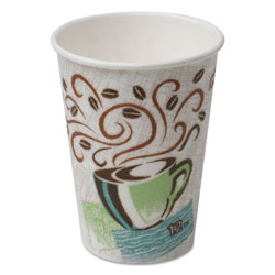 Dixie Hot Cups, Paper, 12oz, Coffee Dreams Design, 1000/Carton (DIX5342CD)