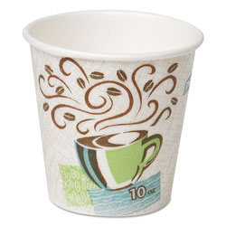 Dixie Hot Cups, Paper, 10oz, Coffee Dreams Design, 500/Carton (DXE5310DX)