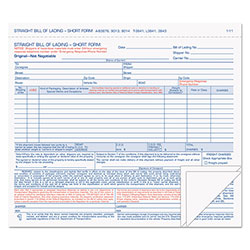 TOPS Hazardous Material Short Form, Three-Part Carbonless, 7 x 8.5, 1/Page, 50 Forms (TOP3841)