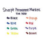 Sharpie® Fine Tip Permanent Marker, Assorted Colors, 8/Set view 3