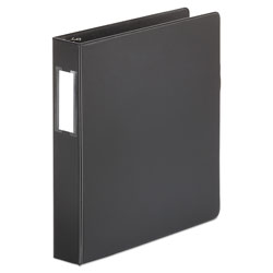 Universal Deluxe Non-View D-Ring Binder with Label Holder, 3 Rings, 1.5" Capacity, 11 x 8.5, Black (UNV20771)