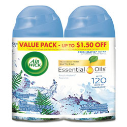 Air Wick Freshmatic Ultra Automatic Spray Refill, Fresh Waters, Aerosol, 5.89 oz, 2/Pack