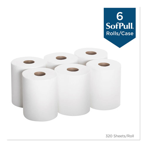 Sofpull Center-Pull Perforated Paper Towels,7 4/5x15, White,320/Roll,6 Rolls/Ctn