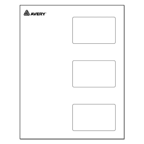 Avery Self-Laminating Laser/Inkjet Printer Badges, 2 1/4 x 3 1/2, White, 30/Box