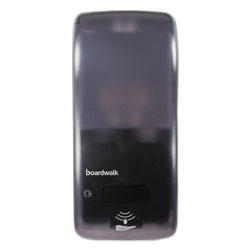 Boardwalk Rely Hybrid Liquid Soap and Hand Sanitizer Dispenser, 900 mL, 5.5" x 4" x 12", Black (BWKSH900SBBW)