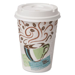 Dixie PerfecTouch® Paper Hot Cups & Lids Combo Bag, 12 oz, 50/Pack, 6/Packs per Carton (DXE5342COMBO6CT)