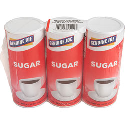 Genuine Joe White Sugar Canister with Reclosable Lid, 20 Ounce (GJO56100)
