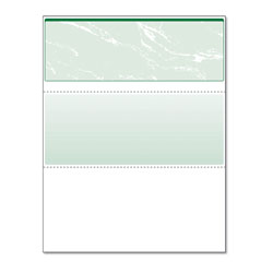 Paris Business Forms Standard Security Check, 11 Features, 8.5 x 11, Green Marble Top, 500/Ream (PRB04502)