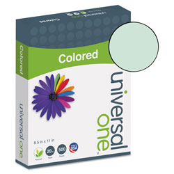 Universal Deluxe Colored Paper, 20 lb Bond Weight, 8.5 x 11, Green, 500/Ream (UNV11203)
