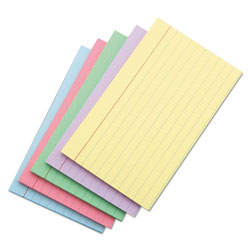 Universal Index Cards, Ruled, 4 x 6, Assorted, 100/Pack (UNV47236)