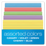 Oxford Ruled Index Cards, 3 x 5, Blue/Violet/Canary/Green/Cherry, 100/Pack view 3