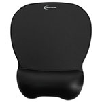Innovera Gel Mouse Pad w/Wrist Rest, Nonskid Base, 8-1/4 x 9-5/8, Black view 1