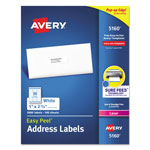 Avery Easy Peel White Address Labels w/ Sure Feed Technology, Laser Printers, 1 x 2.63, White, 30/Sheet, 100 Sheets/Box orginal image