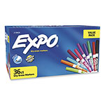 Expo® Low-Odor Dry Erase Fine Tip Markers, Fine Marker Point, Assorted Alcohol Based Ink, 36/Pack orginal image
