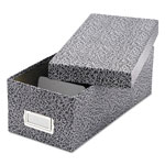 Oxford Reinforced Board Card File, Lift-Off Cover, Holds 1,200 3 x 5 Cards, Black/White orginal image