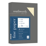 Southworth 100% Cotton Business Paper, 32 lb, 8.5 x 11, Ivory, 250/Pack orginal image