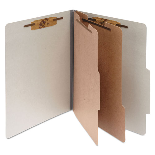 Acco Pressboard Classification Folders, 2 Dividers, Legal Size, Mist