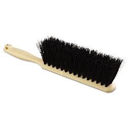 Boardwalk Counter Brush, Black Polypropylene, 4.5" Brush, 3.5" Tan Plastic Handle