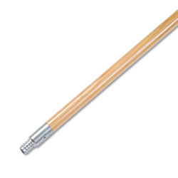 Boardwalk Metal Tip Threaded Hardwood Broom Handle, 0.94" dia x 60", Natural