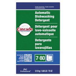 Cascade Professional Automatic Dishwasher Powder, Fresh Scent, 75 oz. Box, 7/Case