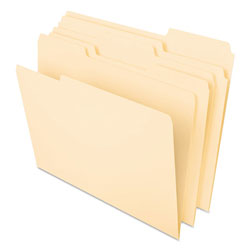 Pendaflex Interior File Folders, 1/3-Cut Tabs, Letter Size, Manila, 100/Box