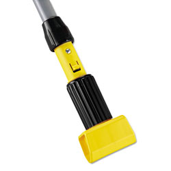 Rubbermaid Gripper Fiberglass Mop Handle, 1" dia x 54", Black/Yellow