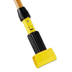 Rubbermaid Gripper Hardwood Mop Handle, 1.13" dia x 60", Natural/Yellow