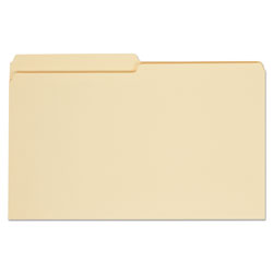 Universal Top Tab File Folders, 1/2-Cut Tabs: Assorted, Legal Size, 0.75" Expansion, Manila, 100/Box