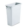 Rubbermaid Slim Jim Waste Container with Handles, 15.9 gal, Plastic, Light Gray