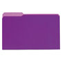 Universal Interior File Folders, 1/3-Cut Tabs: Assorted, Legal Size, 11-pt Stock, Violet, 100/Box
