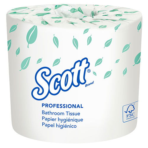 Scott® Industrial Toilet Paper, 1-Ply, 1210 Sheets per Roll, Septic Safe,  case/80